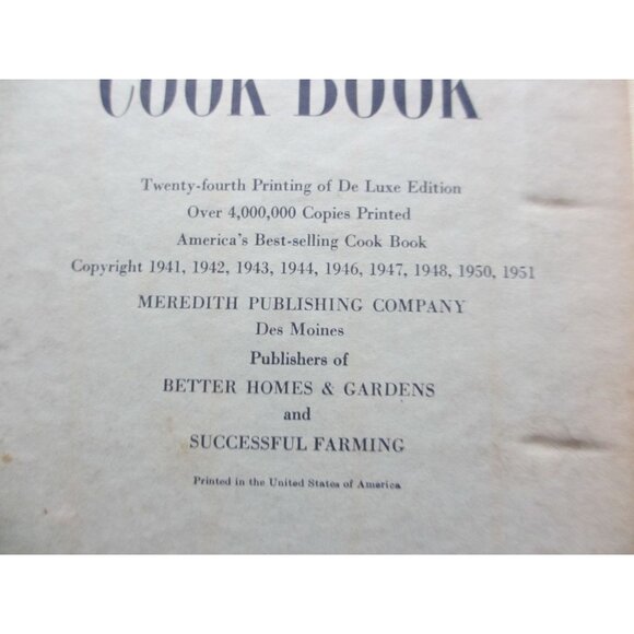 Better Homes And Gardens Cook Book Vintage 1951 Red Gingham Hardcover Binder Sty - Picture 8 of 9